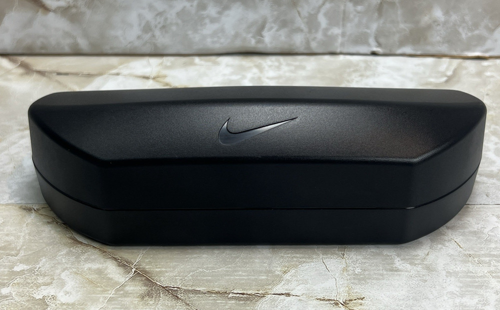 Nike Eyeglasses Case Sunglasses Hard CASE ONLY Black Clamshell Felt Lined Italy